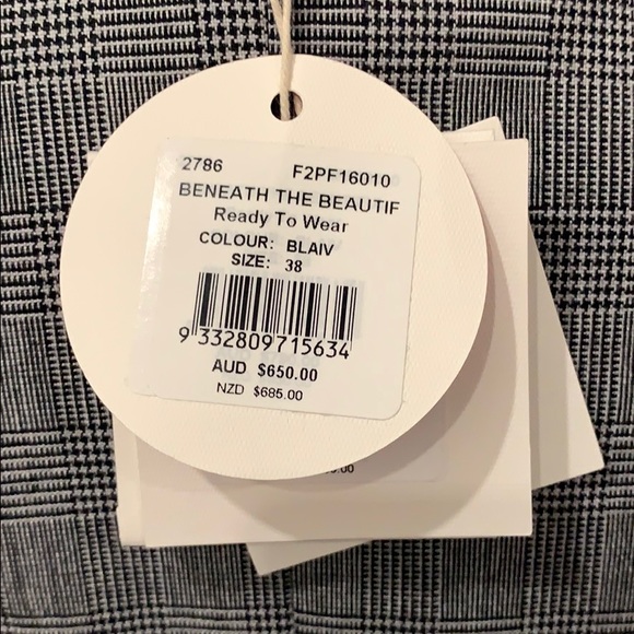 Sass & Bide Gray Black Beneath The Jacket NWT SIZE EURO 38 AUS/UK 8 - Picture 4 of 8